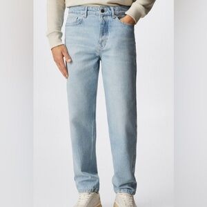 MNG loose fit straight leg light wash casual everyday jeans